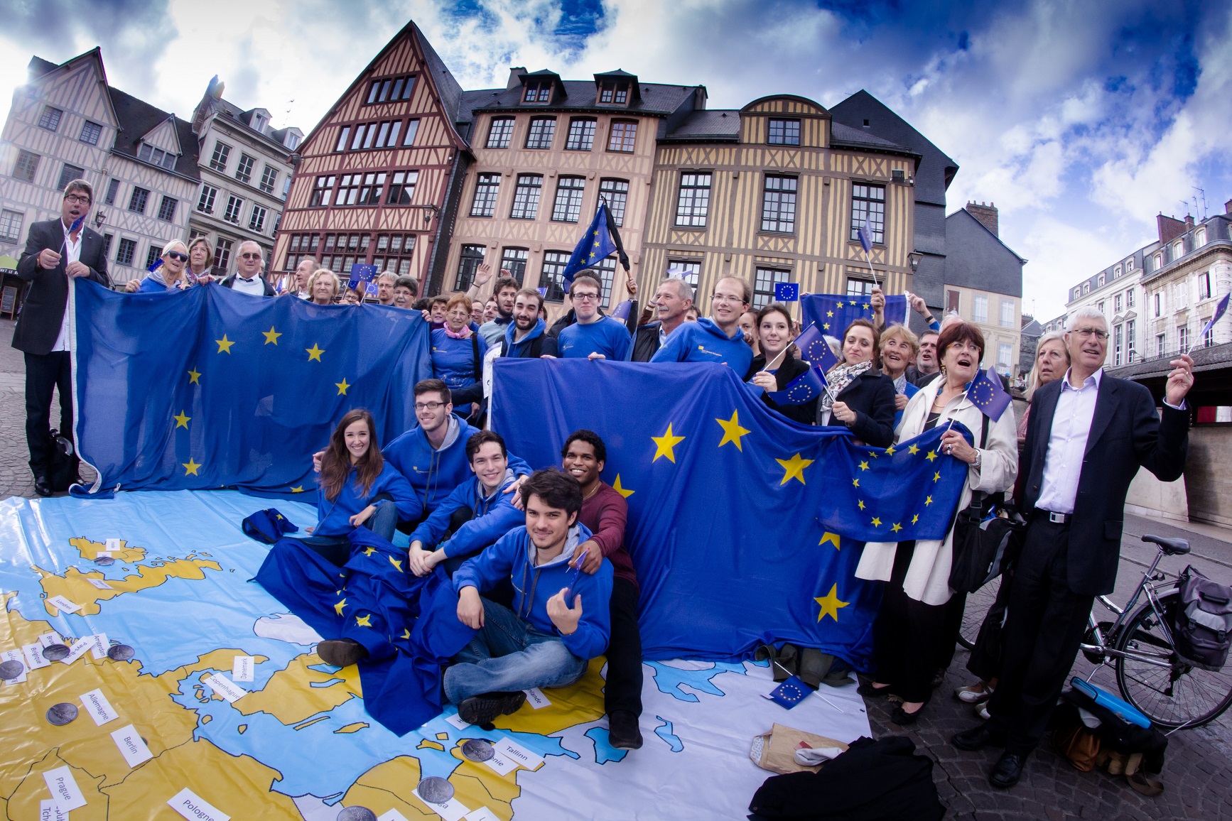 Les bénévoles du Mouvement Européen à Rouen en 2015