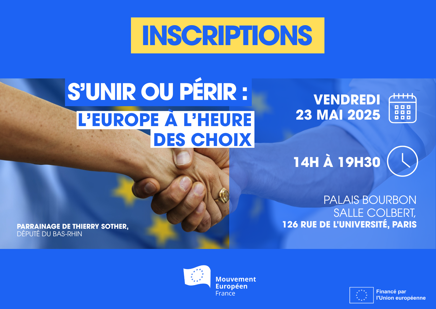 Inscriptions événement 23 mai